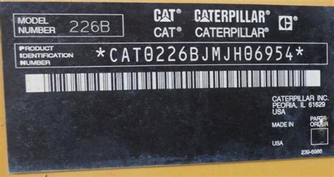 caterpillar serial number year find